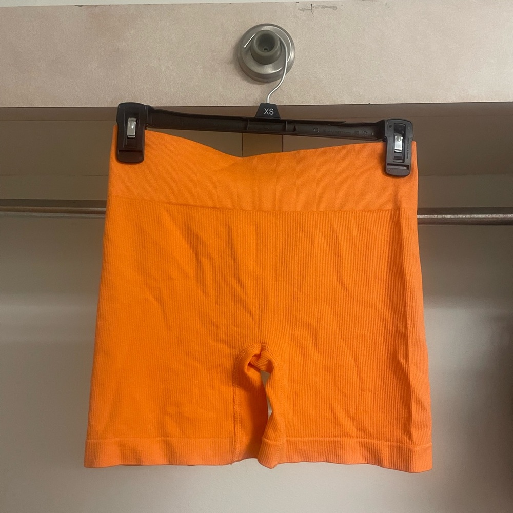 Orange Biker Shorts